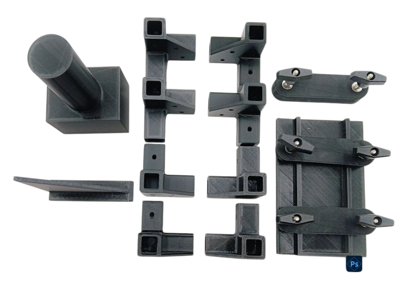 Eazy Furniture - Square Connectors - Frame Builder 3 - Way 2 tier Inside Shelves 100% Customizable length width height