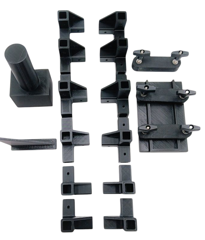 Eazy Furniture - Square Connectors - Frame Builder 3 - Way 3 tier Outside Shelves 100% Customizable length width height